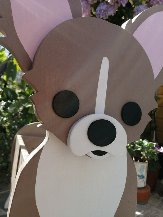 Chihuahua Dog Planter - Wooden Plant Box - DIY Kit - Realistic Dog Garden Plant Holder