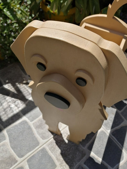 Golden Retriever Dog Planter - Wooden Planter Box - DIY Kit - Realistic Dog Garden Plant Holder