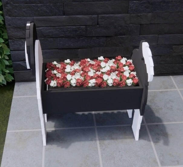 Newfoundland Dog Planter - Wooden Planter Box - DIY Kit - Realistic Dog Garden Plant Holder