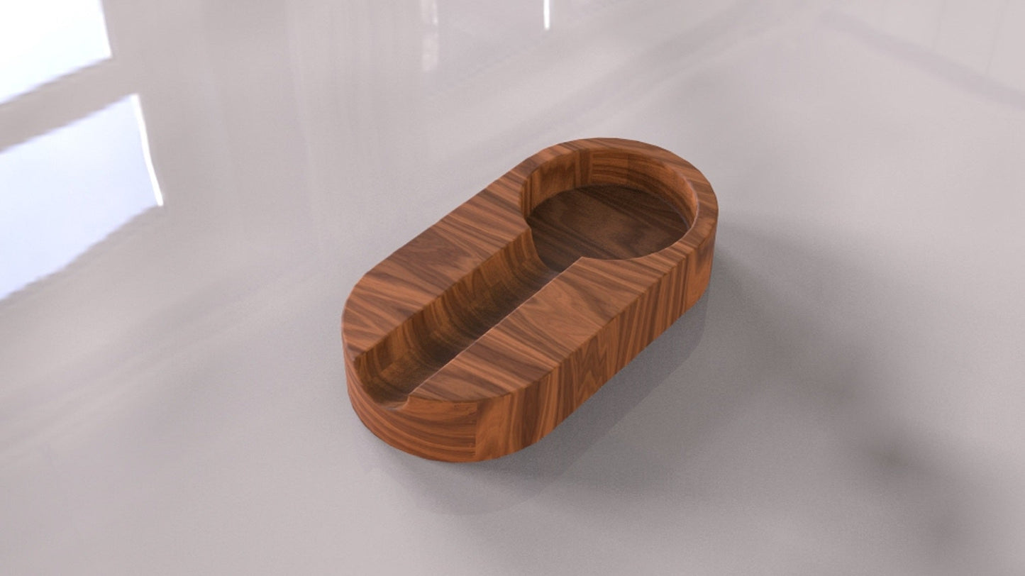 Round Ashtray - Cigar Ashtrays - Large Luxury Ashtray For Outdoors - Rustic Wooden Ashtray