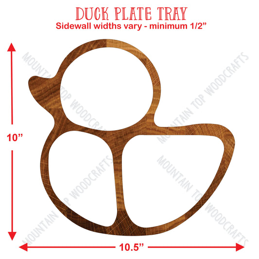 Duck Ducky Plate Tray ~ Acrylic Inlay Router Template Plexiglass Woodworking Guide