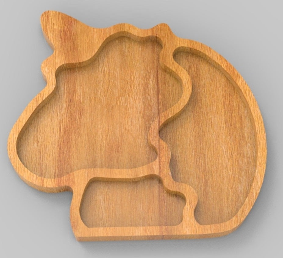 Unicorn Plate Tray ~ Acrylic Inlay Router Template Plexiglass Woodworking Guide
