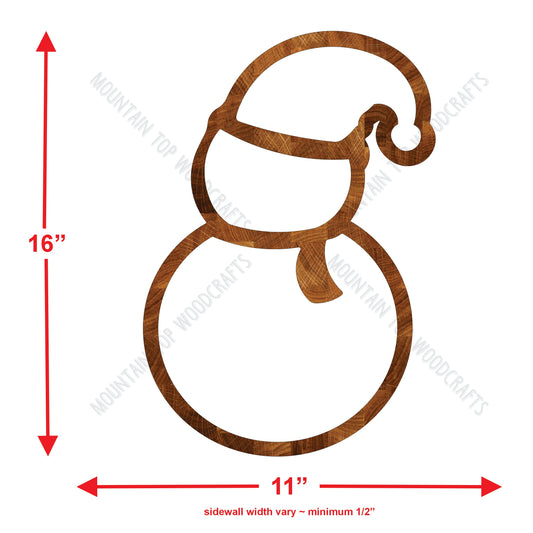 Snowman Plate Tray ~ Acrylic Inlay Router Template Plexiglass Woodworking Guide