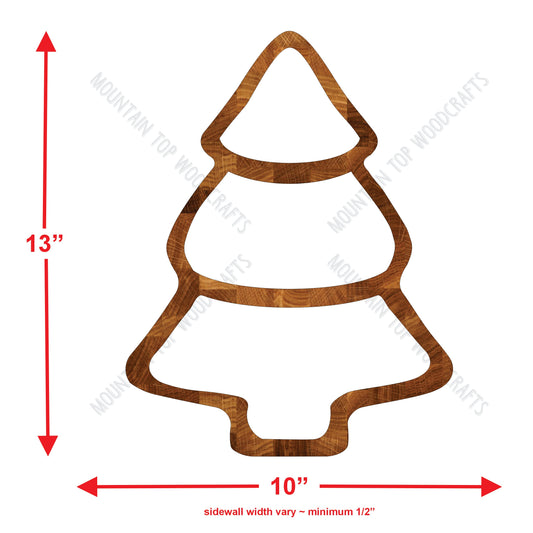 Christmas Tree Holiday Plate Tray 1 ~ Acrylic Inlay Router Template Plexiglass Woodworking Guide