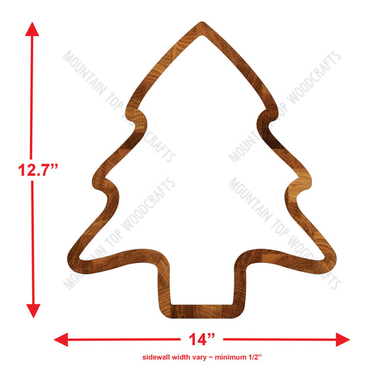 Christmas Tree Holiday Plate Tray 2 ~ Acrylic Inlay Router Template Plexiglass Woodworking Guide
