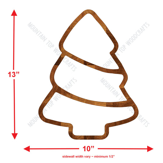 Christmas Tree Holiday Plate Tray 3 ~ Acrylic Inlay Router Template Plexiglass Woodworking Guide