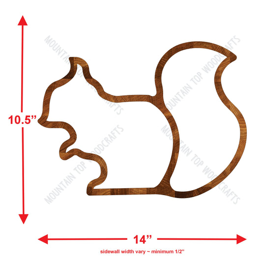 Squirrel Plate Tray ~ Acrylic Inlay Wood Router Template Plexiglass Woodworking Guide