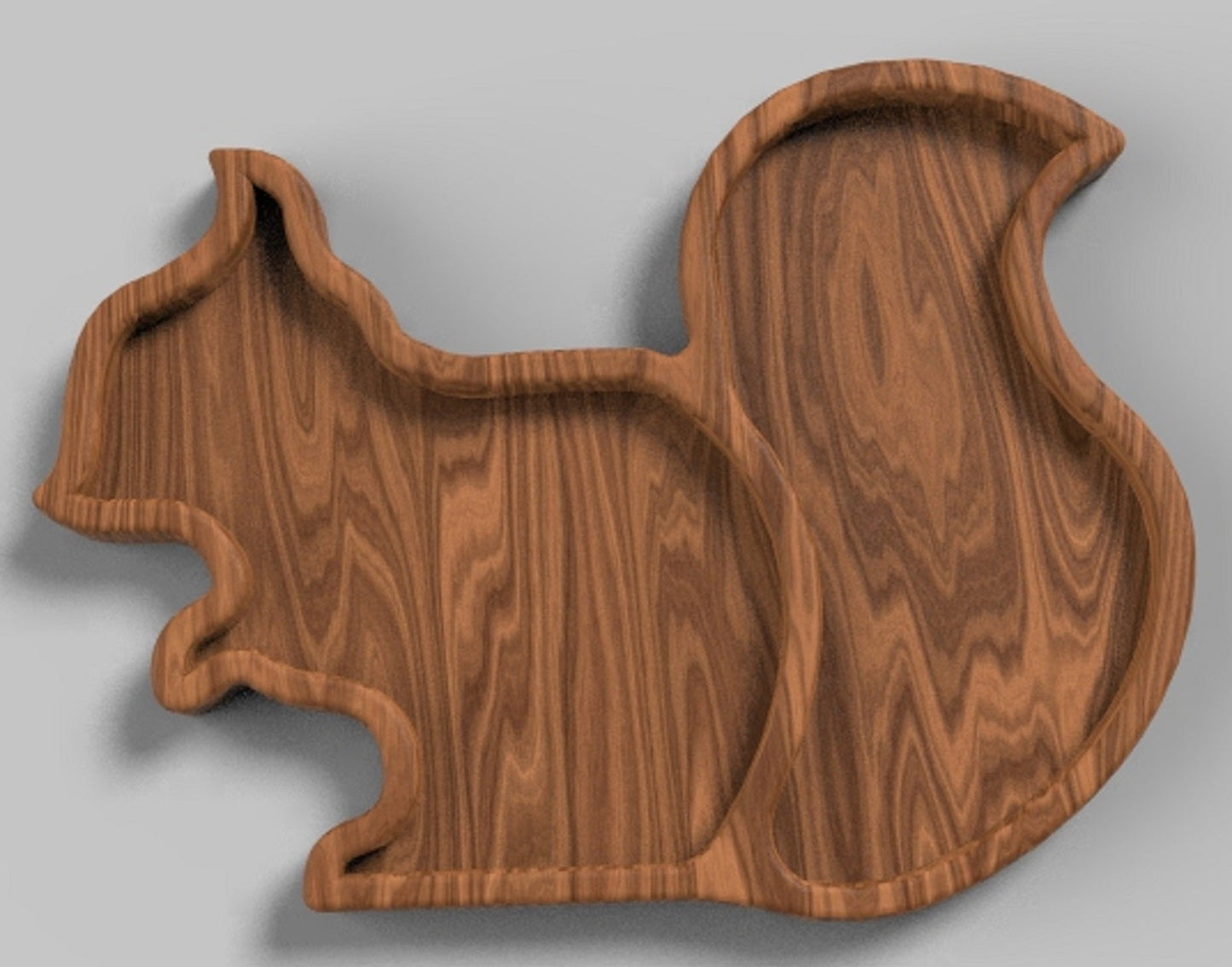 Squirrel Plate Tray ~ Acrylic Inlay Wood Router Template Plexiglass Woodworking Guide