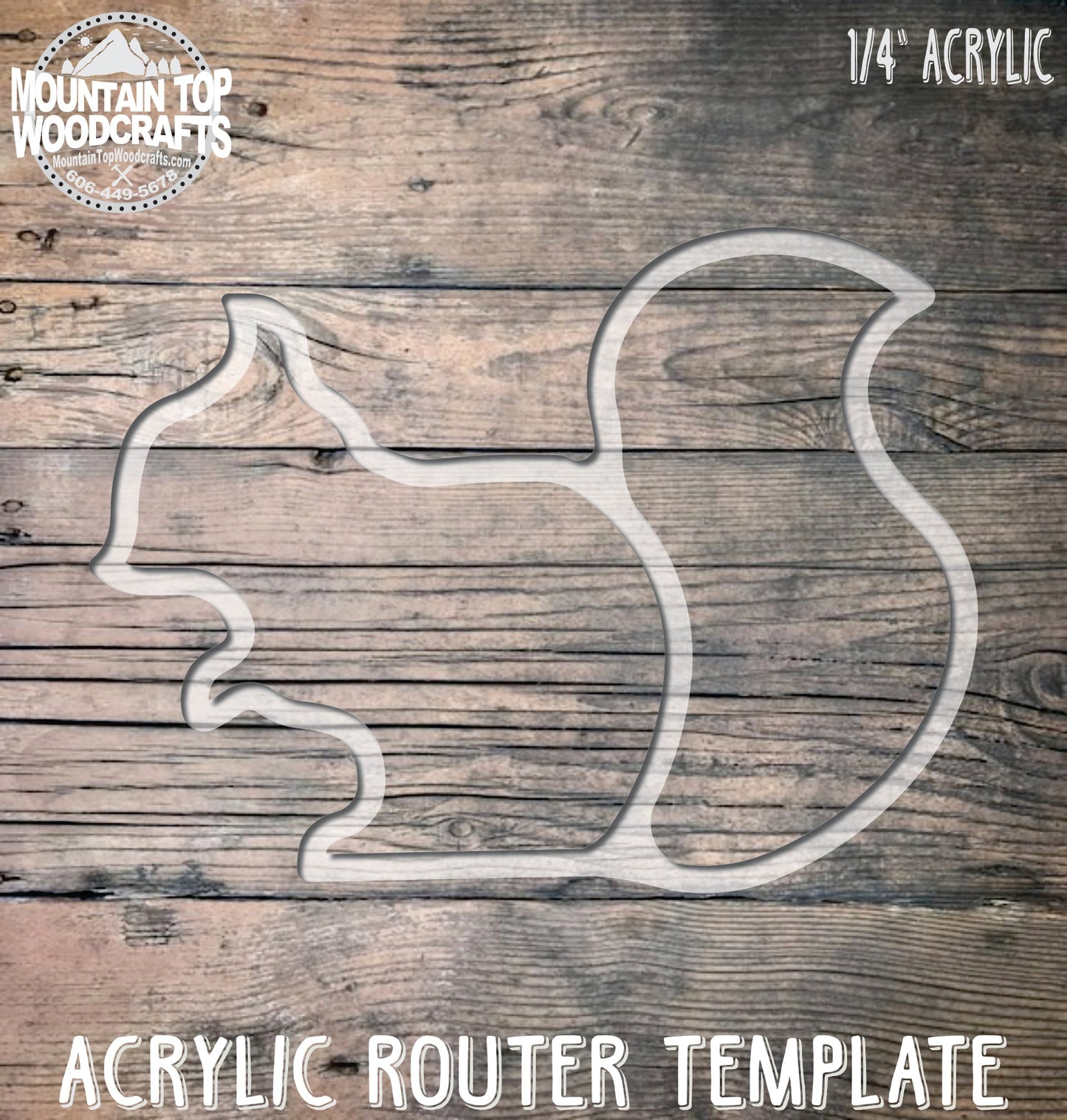 Squirrel Plate Tray ~ Acrylic Inlay Wood Router Template Plexiglass Woodworking Guide