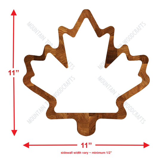 Maple Leaf Canada Plate Tray ~ Acrylic Inlay Router Template Plexiglass Woodworking Guide
