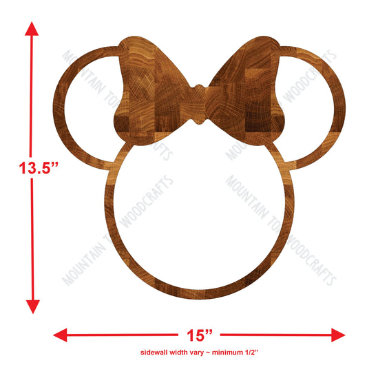 Minnie Mouse Plate Tray ~ Acrylic Inlay Router Template Plexiglass Woodworking Guide