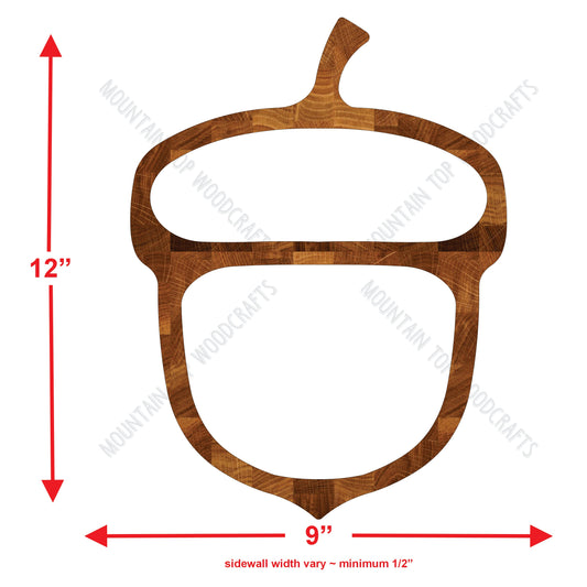 Acorn Tray ~ Acrylic Inlay Wood Router Template Plexiglass Woodworking Guide