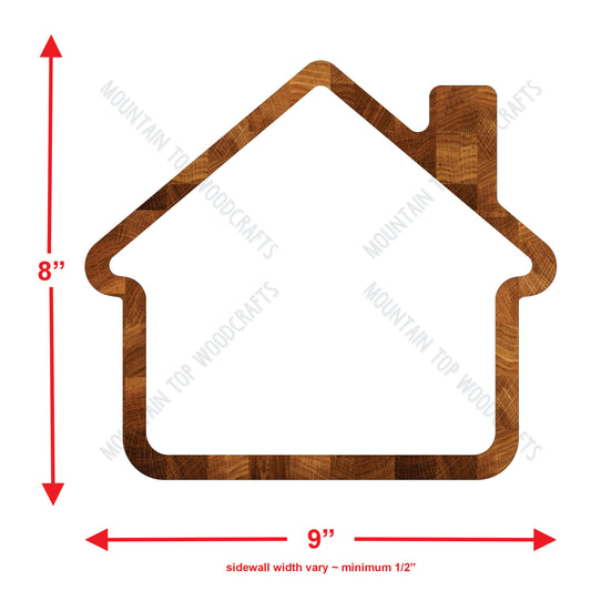 House Home CatchAll Tray ~ Acrylic Inlay Wood Router Template Plexiglass Woodworking Guide