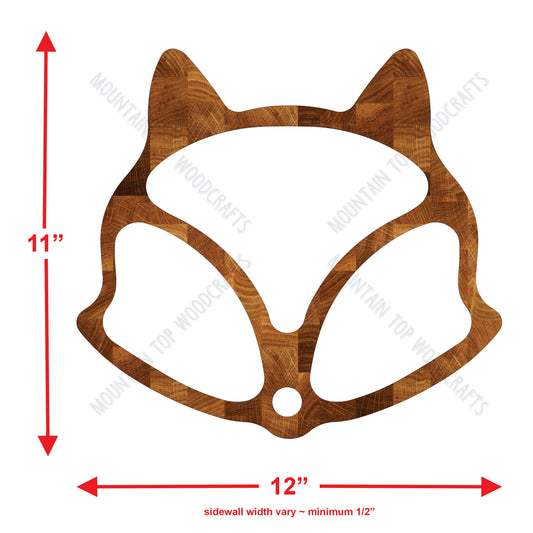 Fox Plate Tray ~ Acrylic Inlay Wood Router Template Plexiglass Woodworking Guide