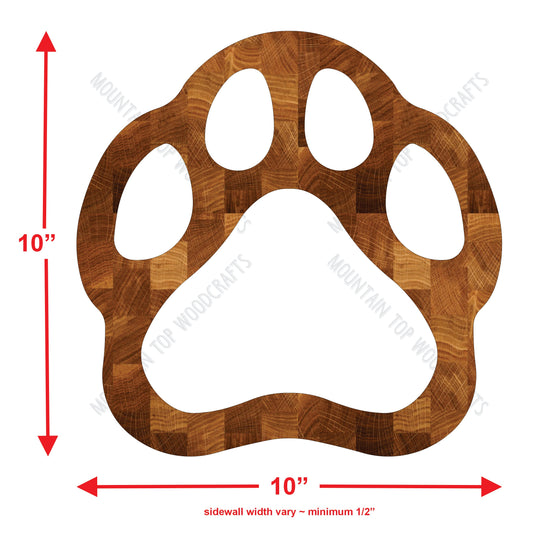 Paw Print CatchAll Tray ~ Acrylic Inlay Wood Router Template Plexiglass Woodworking Guide