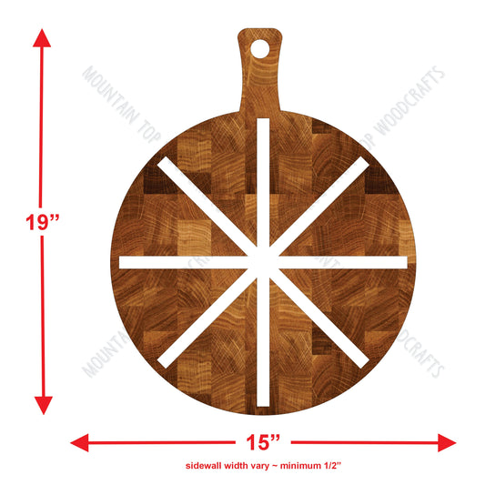 Pizza Tray Plate ~ Acrylic Inlay Wood Router Template Plexiglass Woodworking Guide