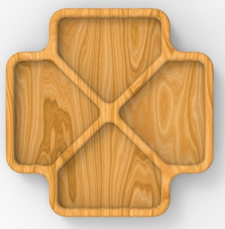 4 Square Tray Plate ~ Acrylic Inlay Wood Router Template Plexiglass Woodworking Guide