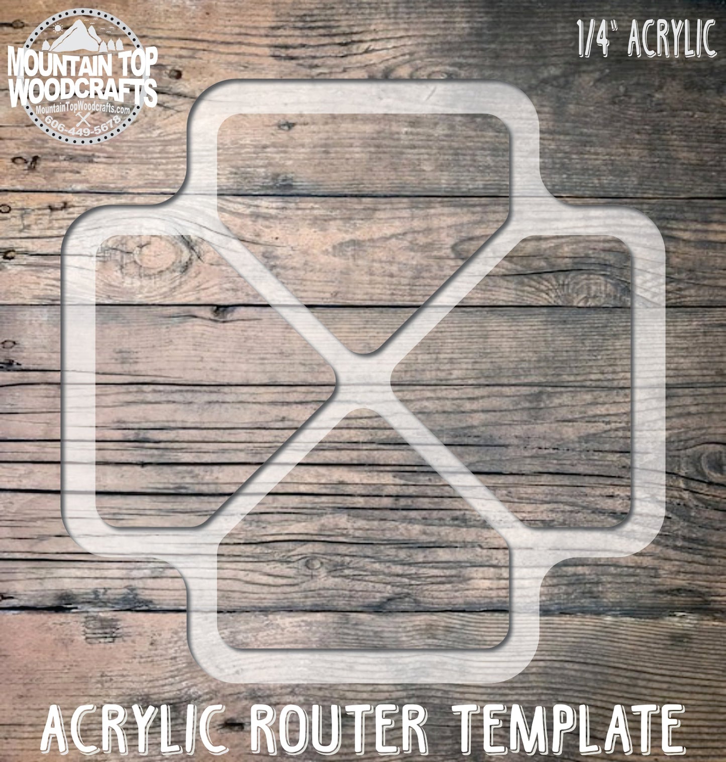 4 Square Tray Plate ~ Acrylic Inlay Wood Router Template Plexiglass Woodworking Guide