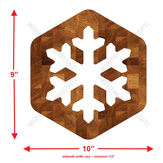 Snowflake CatchAll Tray ~ Acrylic Inlay Wood Router Template Plexiglass Woodworking Guide