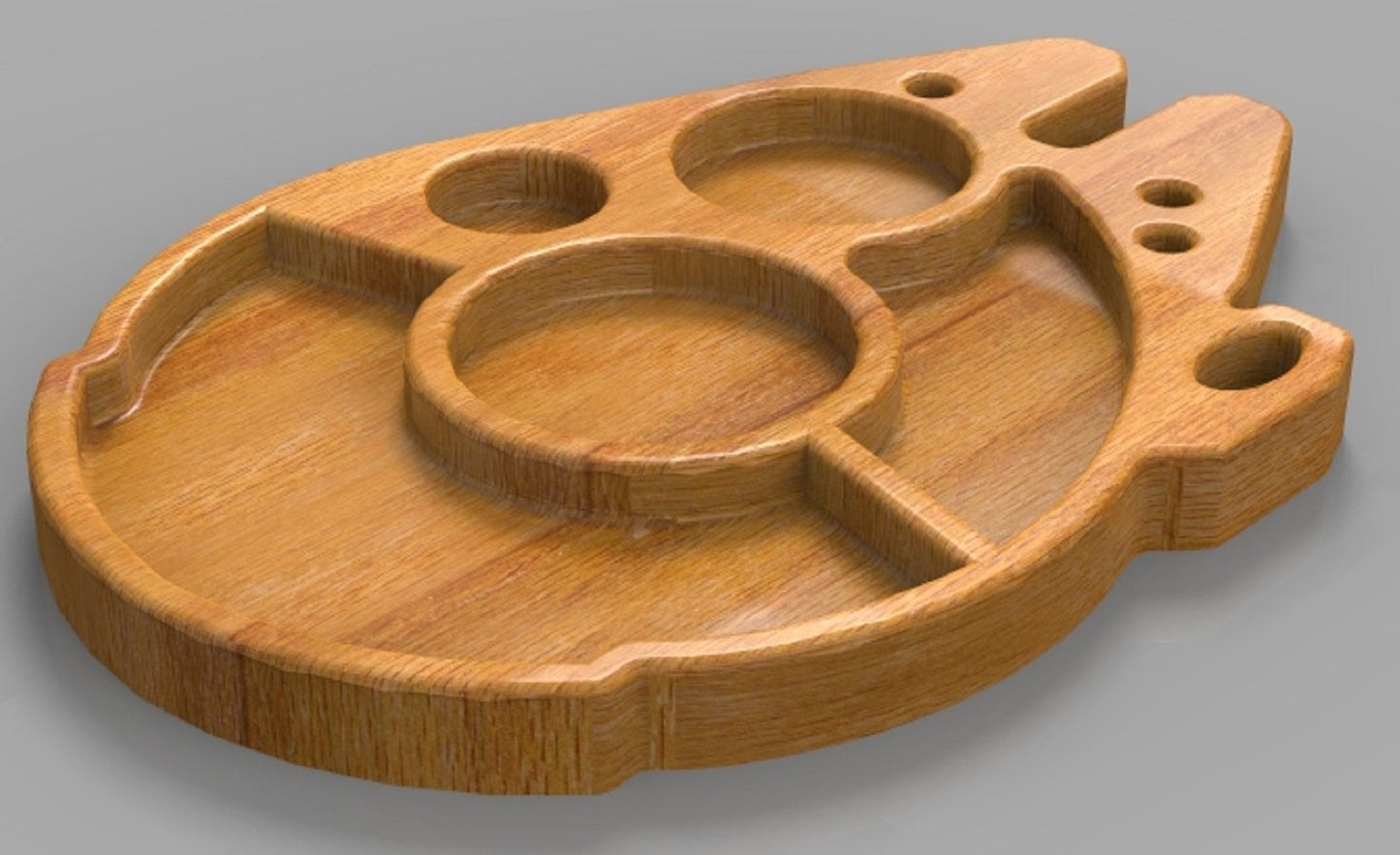 Star Trek Plate Tray ~ Acrylic Inlay Wood Router Template Plexiglass Woodworking Guide