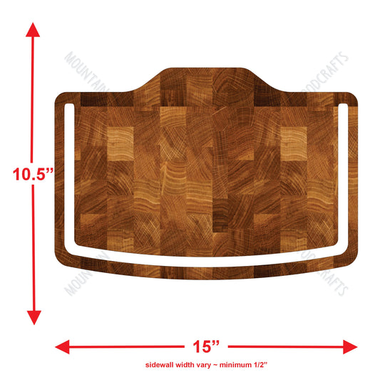 Steak Plate ~ Acrylic Inlay Wood Router Template Plexiglass Woodworking Guide