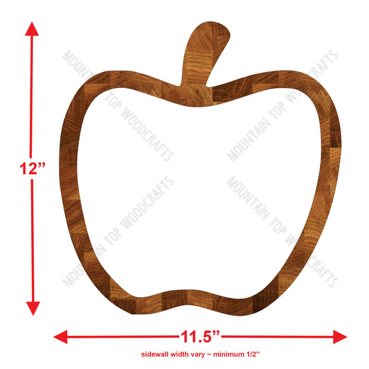 Apple Tray Teacher ~ Acrylic Inlay Wood Router Template Plexiglass Woodworking Guide