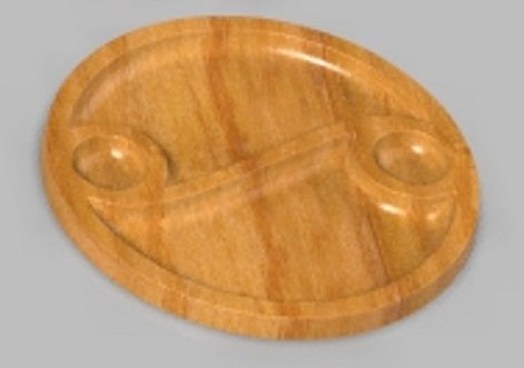 Round 4 Section Tray ~ Acrylic Inlay Wood Router Template Plexiglass Woodworking Guide