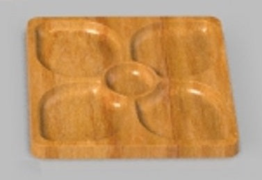 Flower Square Tray ~ Acrylic Inlay Wood Router Template Plexiglass Woodworking Guide