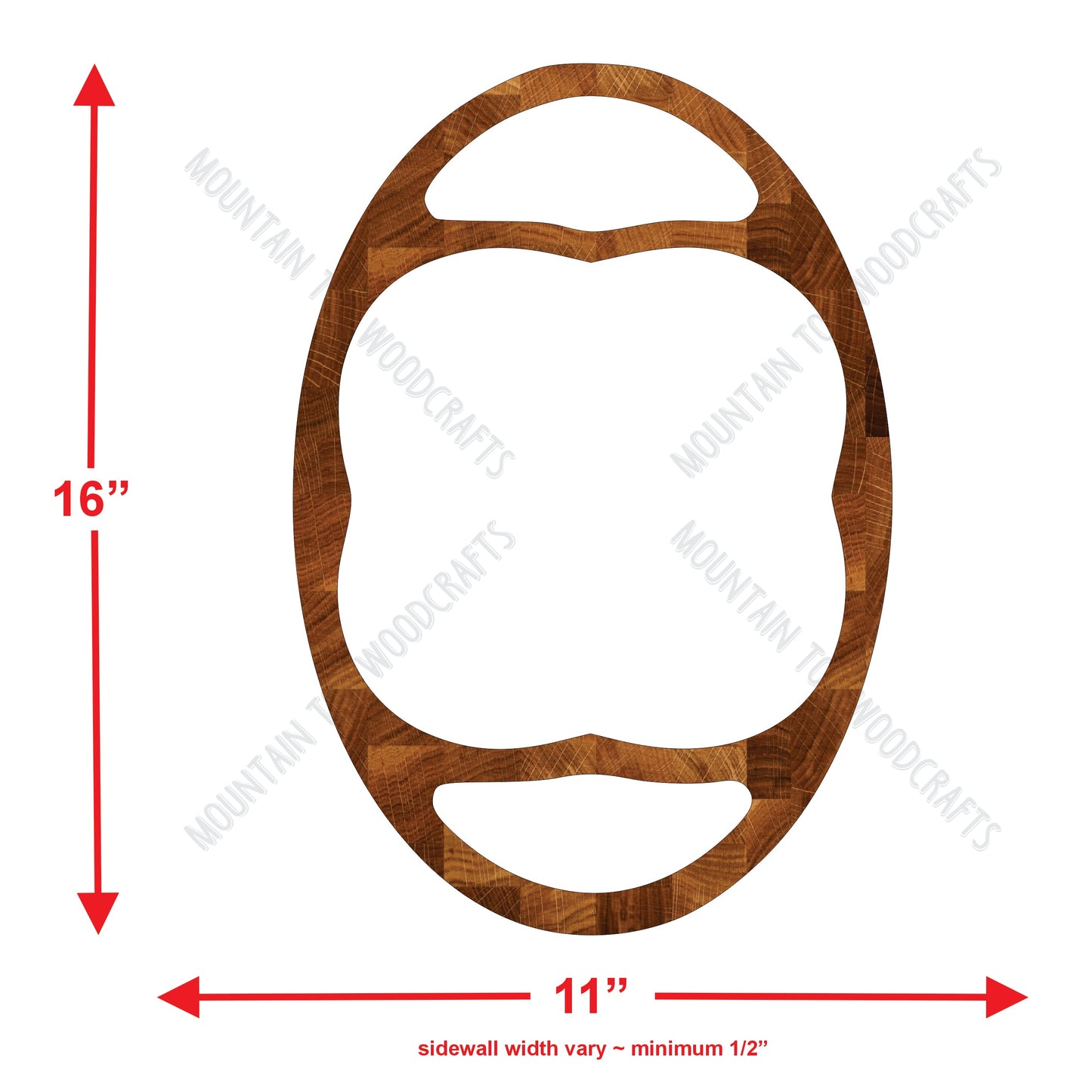 Oval Large 3 Section Center Tray ~ Acrylic Inlay Wood Router Template Plexiglass Woodworking Guide