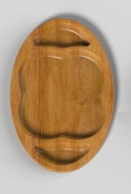Oval Large 3 Section Center Tray ~ Acrylic Inlay Wood Router Template Plexiglass Woodworking Guide