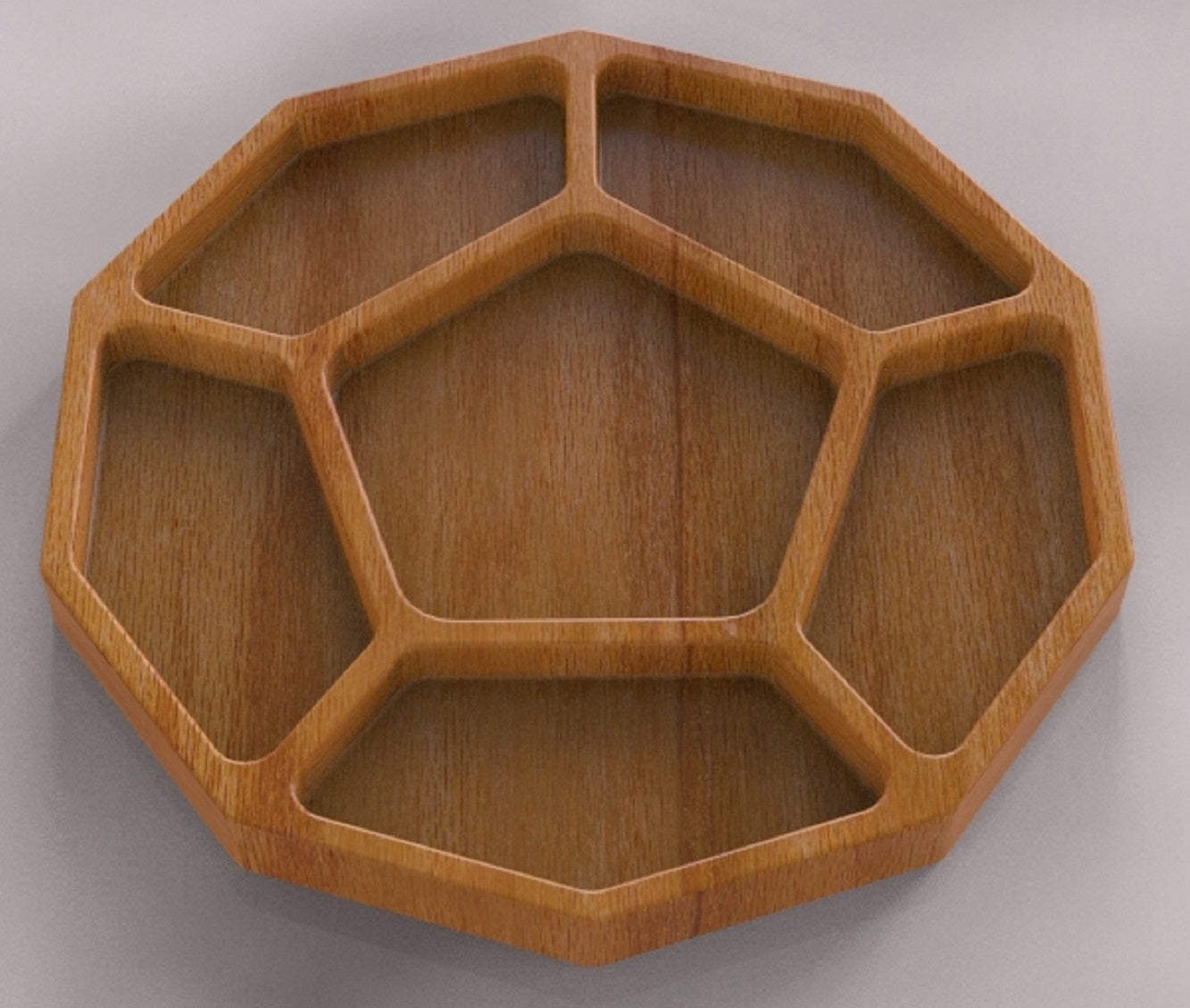 10 Sided Decagon Tray Plate ~ Acrylic Inlay Wood Router Template Plexiglass Woodworking Guide