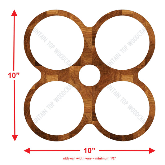 Circle Plate Tray ~ Acrylic Inlay Wood Router Template Plexiglass Woodworking Guide