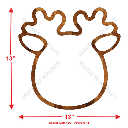 Reindeer Plate Tray ~ Acrylic Inlay Wood Router Template Plexiglass Woodworking Guide