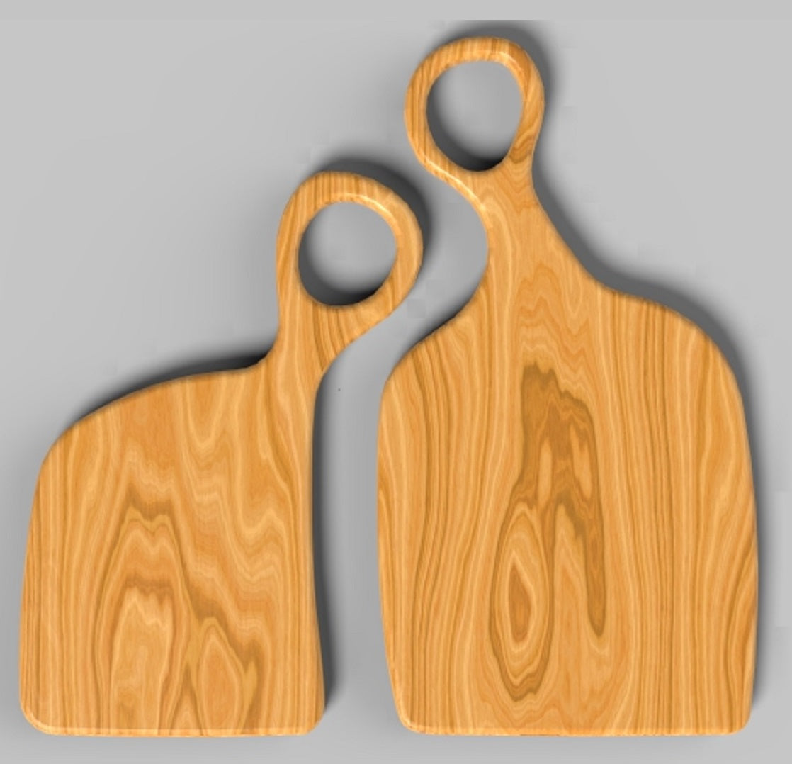 Romeo & Juliet Cutting Board Set ~ Acrylic Inlay Wood Router Template Plexiglass Woodworking Guide