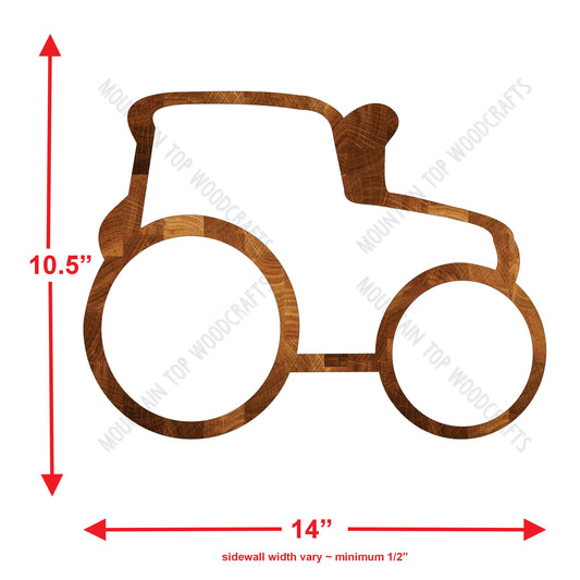 Tractor Farm Plate Tray ~ Acrylic Inlay Wood Router Template Plexiglass Woodworking Guide