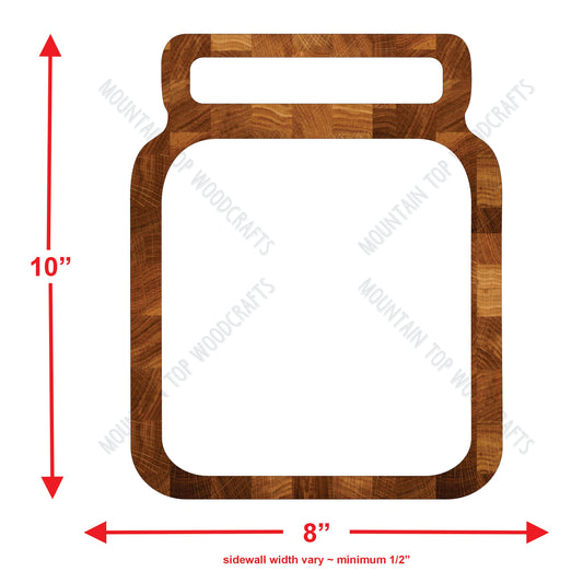 Mason Jar Plate Tray ~ Acrylic Inlay Wood Router Template Plexiglass Woodworking Guide