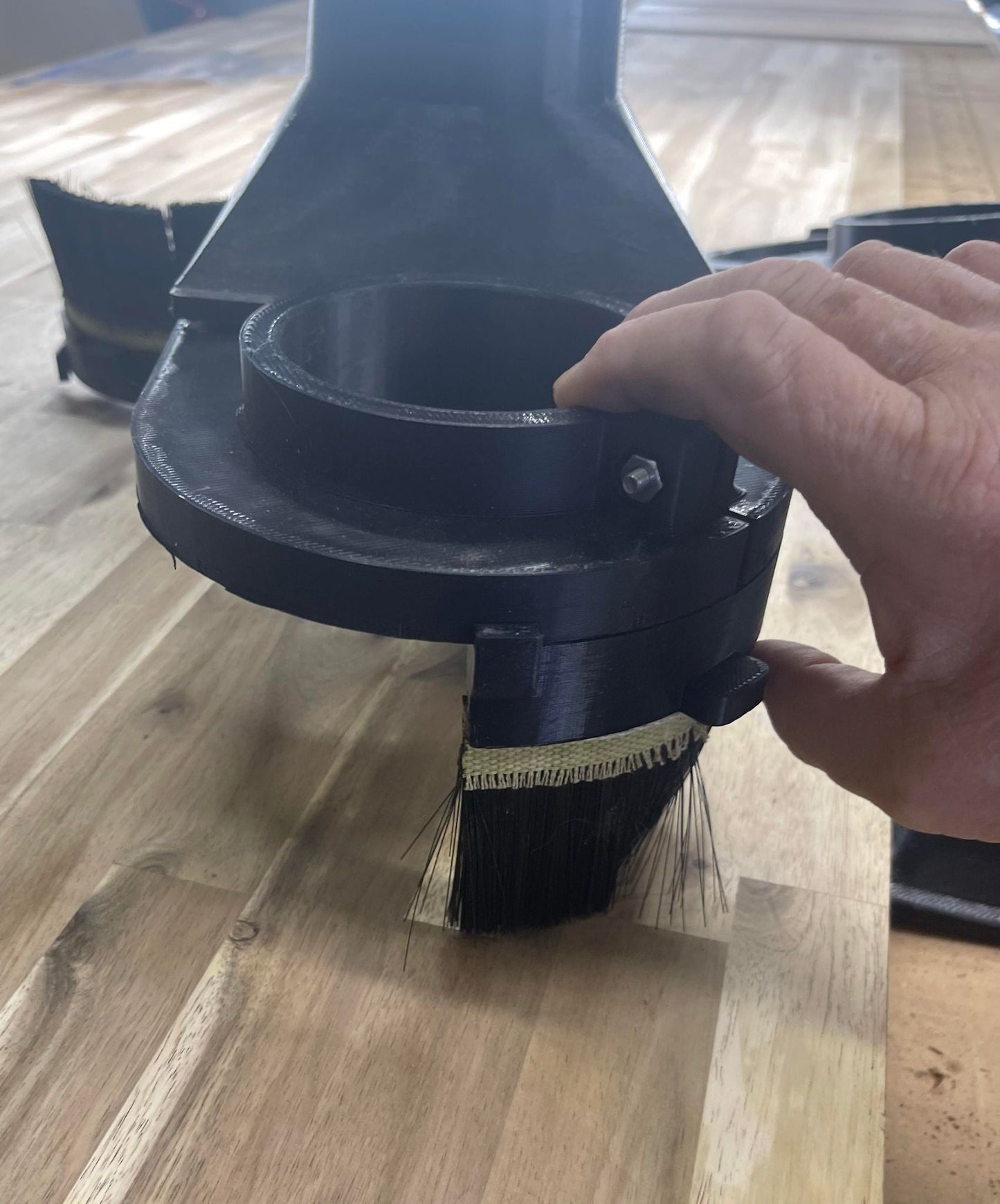 CNC Router Dust Shoe Boot with Brushes - Magnetic - Custom Made 3D Printed