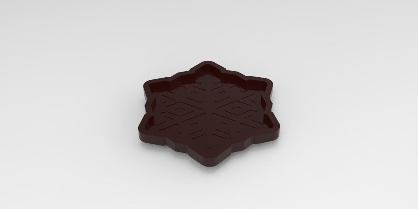 Snowflake Wood Catch All Tray - Vanity Valet Bowl