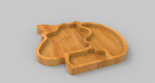 Unicorn Wood Kid Plate - Dinner Plate - Wooden Serving Dish