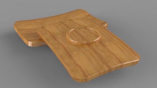 Curved Wood Charcuterie Platter - Serving Tray - 18" - Veggie Tray