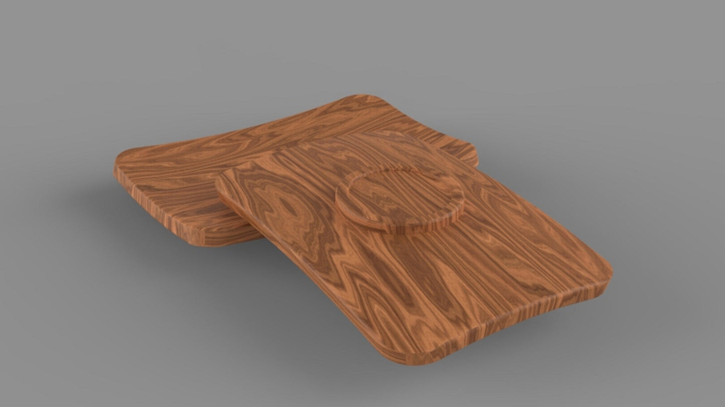 Curved Wood Charcuterie Platter - Serving Tray - 18" - Veggie Tray