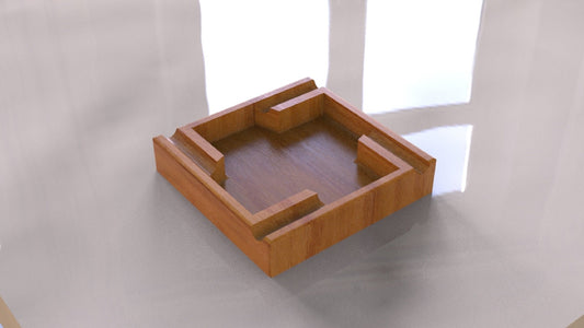 Wood Square Ashtray - Cigar Ashtrays - Large Luxury Ashtray For Outdoors - Rustic Wooden Ashtray