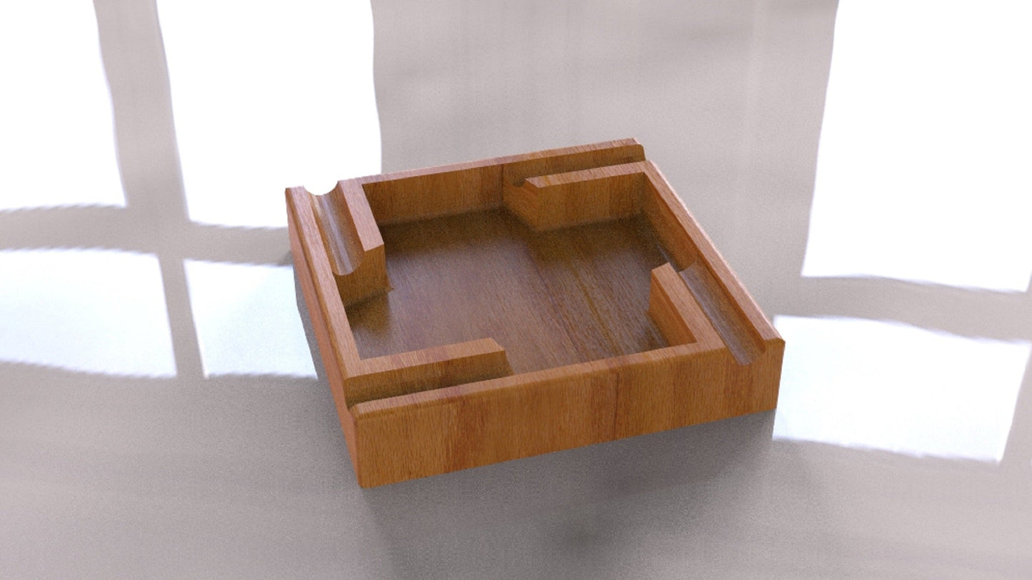 Wood Square Ashtray - Cigar Ashtrays - Large Luxury Ashtray For Outdoors - Rustic Wooden Ashtray
