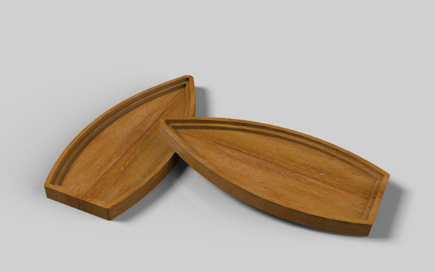 Sushi Boat Wooden Serving Tray - Lucky Boat - Cheese Board - Chip & Dip - Divided Bowl - Wooden Platter