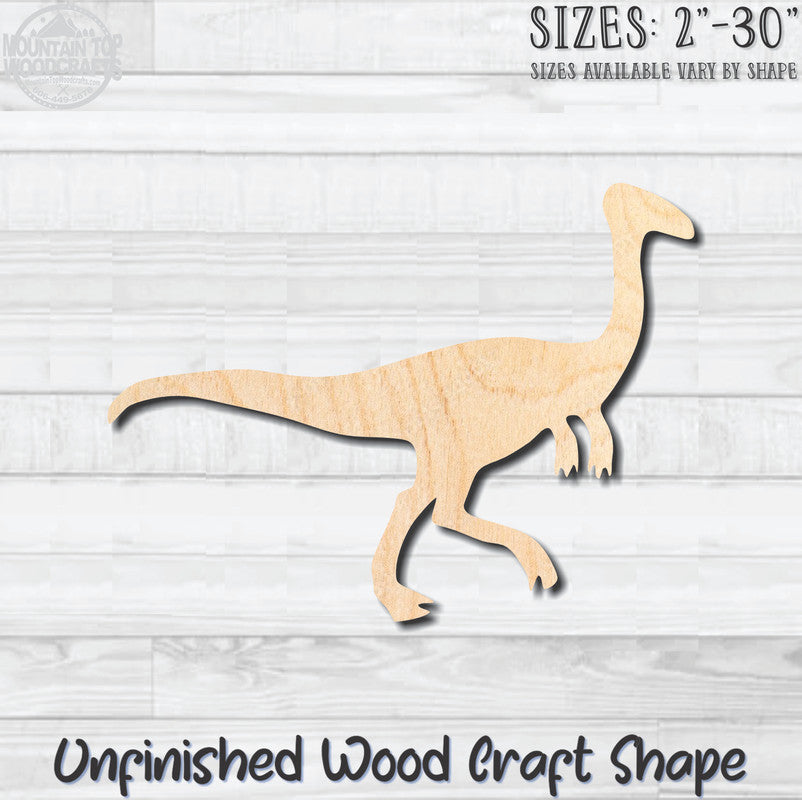 Velociraptor Dinosaur Unfinished Wood Shape Blank Laser Engraved Cut Out Woodcraft Craft Supply
