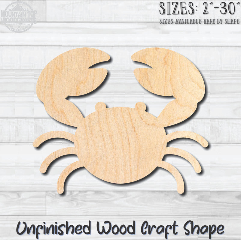 Crab 4 Unfinished Wood Shape Blank Laser Cut Out Woodcraft Craft Supply