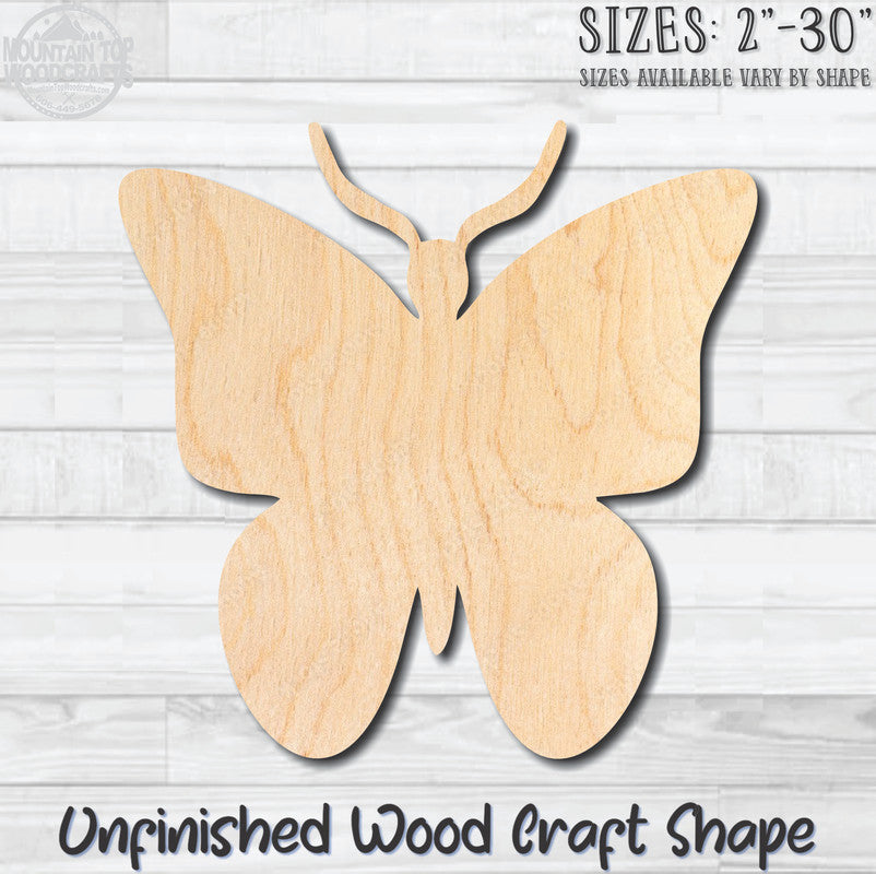 Butterfly 6 Unfinished Wood Shape Blank Laser Engraved Cutout Woodcraft Craft Supply