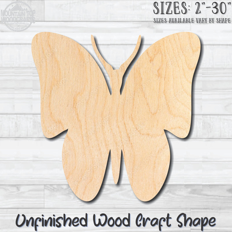 Butterfly 8 Unfinished Wood Shape Blank Laser Engraved Cutout Woodcraft Craft Supply