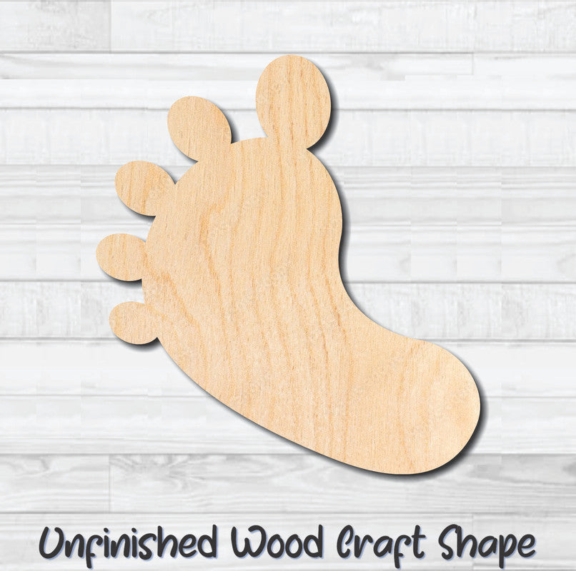 Baby Foot Unfinished Wood Shape Blank Laser Engraved Cutout Woodcraft Craft Supply