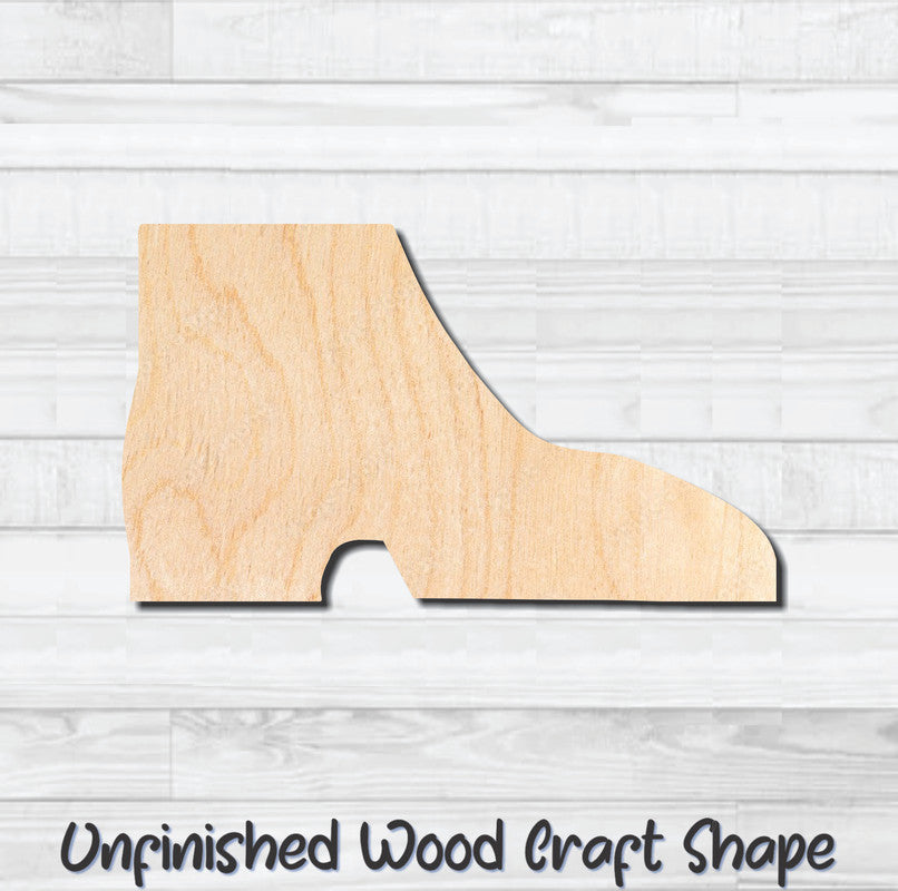 Ankle Boot Shoes Unfinished Wood Shape Blank Laser Engraved Cutout Woodcraft Craft Supply